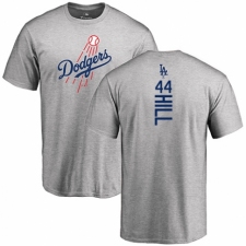 MLB Nike Los Angeles Dodgers #44 Rich Hill Ash Backer T-Shirt