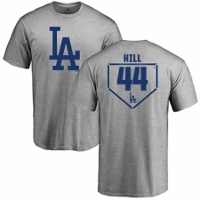 MLB Nike Los Angeles Dodgers #44 Rich Hill Gray RBI T-Shirt