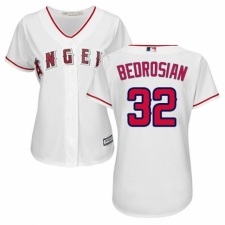 Women's Majestic Los Angeles Angels of Anaheim #32 Cam Bedrosian Replica White Home Cool Base MLB Jersey