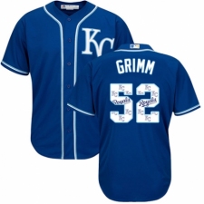 Men's Majestic Kansas City Royals #52 Justin Grimm Blue Authentic Blue Team Logo Fashion Cool Base MLB Jersey
