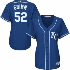 Women's Majestic Kansas City Royals #52 Justin Grimm Authentic Blue Alternate 2 Cool Base MLB Jersey