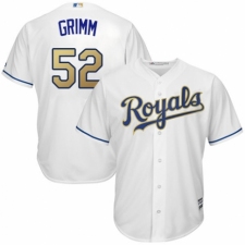 Youth Majestic Kansas City Royals #52 Justin Grimm Authentic White Home Cool Base MLB Jersey