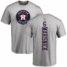 MLB Nike Houston Astros #6 Jake Marisnick Ash Backer T-Shirt