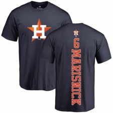 MLB Nike Houston Astros #6 Jake Marisnick Navy Blue Backer T-Shirt