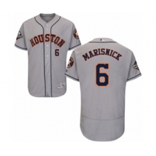Men's Houston Astros #6 Jake Marisnick Grey Road Flex Base Authentic Collection 2019 World Series Bound Baseball Jersey