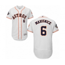Men's Houston Astros #6 Jake Marisnick White Home Flex Base Authentic Collection 2019 World Series Bound Baseball Jersey
