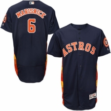 Men's Majestic Houston Astros #6 Jake Marisnick Navy Blue Alternate Flex Base Authentic Collection MLB Jersey