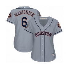 Women's Houston Astros #6 Jake Marisnick Authentic Grey Road Cool Base 2019 World Series Bound Baseball Jersey