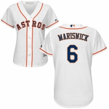 Women's Majestic Houston Astros #6 Jake Marisnick Authentic White Home Cool Base MLB Jersey