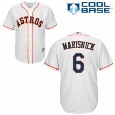Youth Majestic Houston Astros #6 Jake Marisnick Authentic White Home Cool Base MLB Jersey