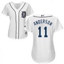 Women's Majestic Detroit Tigers #11 Sparky Anderson Authentic White Home Cool Base MLB Jersey