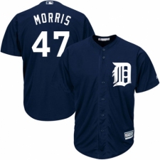 Men's Majestic Detroit Tigers #47 Jack Morris Replica Navy Blue Alternate Cool Base MLB Jersey