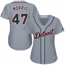 Women's Majestic Detroit Tigers #47 Jack Morris Authentic Grey Road Cool Base MLB Jersey