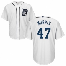Youth Majestic Detroit Tigers #47 Jack Morris Authentic White Home Cool Base MLB Jersey