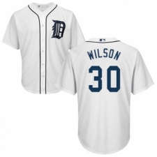 Men's Majestic Detroit Tigers #30 Alex Wilson Replica White Home Cool Base MLB Jersey