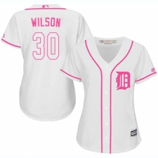 Women's Majestic Detroit Tigers #30 Alex Wilson Authentic White Fashion Cool Base MLB Jersey