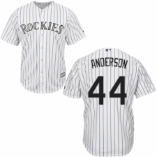 Men's Majestic Colorado Rockies #44 Tyler Anderson Replica White Home Cool Base MLB Jersey