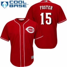 Men's Majestic Cincinnati Reds #15 George Foster Replica Red Alternate Cool Base MLB Jersey