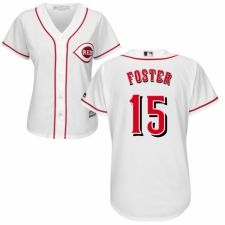 Women's Majestic Cincinnati Reds #15 George Foster Replica White Home Cool Base MLB Jersey