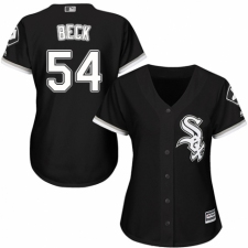 Women's Majestic Chicago White Sox #54 Chris Beck Authentic Black Alternate Home Cool Base MLB Jersey