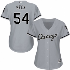 Women's Majestic Chicago White Sox #54 Chris Beck Authentic Grey Road Cool Base MLB Jersey