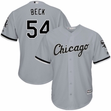 Youth Majestic Chicago White Sox #54 Chris Beck Authentic Grey Road Cool Base MLB Jersey