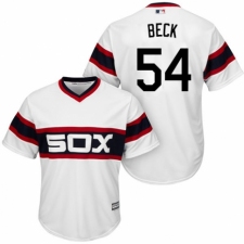 Youth Majestic Chicago White Sox #54 Chris Beck Replica White 2013 Alternate Home Cool Base MLB Jersey