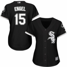 Women's Majestic Chicago White Sox #15 Adam Engel Authentic Black Alternate Home Cool Base MLB Jersey