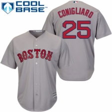 Men's Majestic Boston Red Sox #25 Tony Conigliaro Replica Grey Road Cool Base MLB Jersey
