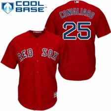 Men's Majestic Boston Red Sox #25 Tony Conigliaro Replica Red Alternate Home Cool Base MLB Jersey