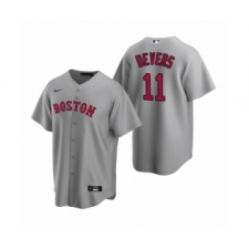 Men's Boston Red Sox #11 Rafael Devers Nike Gray Replica Road Jersey