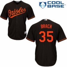 Youth Majestic Baltimore Orioles #35 Brad Brach Authentic Black Alternate Cool Base MLB Jersey