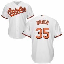 Youth Majestic Baltimore Orioles #35 Brad Brach Authentic White Home Cool Base MLB Jersey