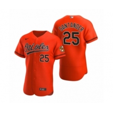 Men's Baltimore Orioles #25 Anthony Santander Nike Orange Authentic 2020 Alternate Jersey