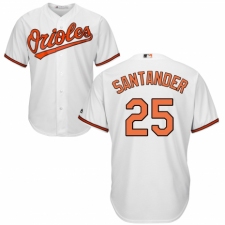 Men's Majestic Baltimore Orioles #25 Anthony Santander Replica White Home Cool Base MLB Jersey