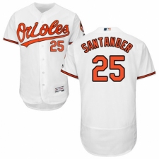 Men's Majestic Baltimore Orioles #25 Anthony Santander White Home Flex Base Authentic Collection MLB Jersey