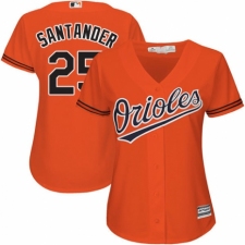 Women's Majestic Baltimore Orioles #25 Anthony Santander Authentic Orange Alternate Cool Base MLB Jersey