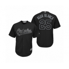 Youth Baltimore Orioles #25 Anthony Santander Agua Blanca Black 2019 Players Weekend Replica Jersey