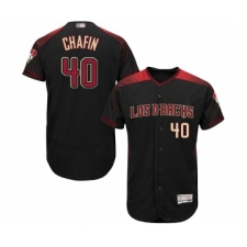 Men's Arizona Diamondbacks #40 Andrew Chafin Black Alternate Authentic Collection Flex Base Baseball Jersey