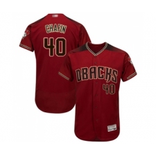 Men's Arizona Diamondbacks #40 Andrew Chafin Red Alternate Authentic Collection Flex Base Baseball Jersey