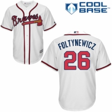 Youth Majestic Atlanta Braves #26 Mike Foltynewicz Authentic White Home Cool Base MLB Jersey