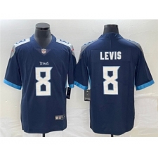 Men's Tennessee Titans #8 Will Levis Navy Vapor Untouchable Stitched Jersey