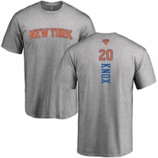 NBA Nike New York Knicks #20 Kevin Knox Ash Backer T-Shirt