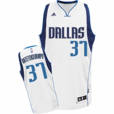 Men's Nike Dallas Mavericks #37 Kostas Antetokounmpo Swingman White Home NBA Jersey - Association Edition