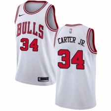 Men's Nike Chicago Bulls #34 Wendell Carter Jr. Swingman White NBA Jersey - Association Edition