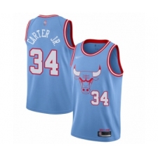 Youth Chicago Bulls #34 Wendell Carter Jr. Swingman Blue Basketball Jersey - 2019 20 City Edition