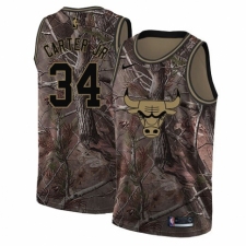Youth Nike Chicago Bulls #34 Wendell Carter Jr. Swingman Camo Realtree Collection NBA Jersey