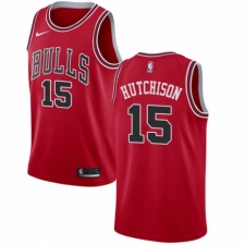 Men's Nike Chicago Bulls #15 Chandler Hutchison Swingman Red NBA Jersey - Icon Edition