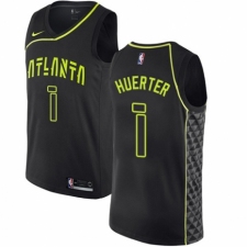 Men's Nike Atlanta Hawks #1 Kevin Huerter Authentic Black NBA Jersey - City Edition