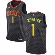Men's Nike Atlanta Hawks #1 Kevin Huerter Authentic Black NBA Jersey - Icon Edition